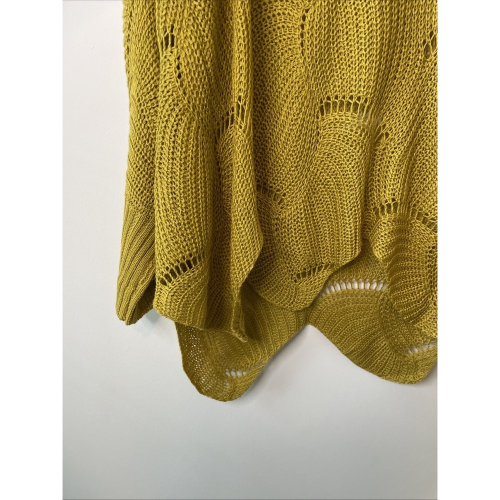 ChicSoul 1X/2X‎ Mustard Open Knit Sweater Oversized Tunic Pullover Boho - Picture 9 of 15